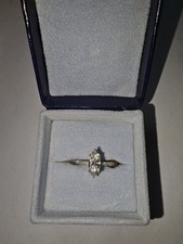 Modern Platinum Marquise Diamond Ring. Full CARAT. Engagement RING