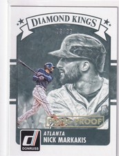 NICK MARKAKIS /99 DONRUSS GOLD PRESS PROOF PARALLEL BRAVES #2 2016 16 PANINI