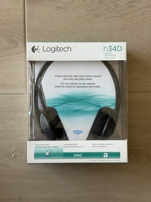 Logitech H340 USB Computer Headset - Noise Cancelling Mic - New In Box