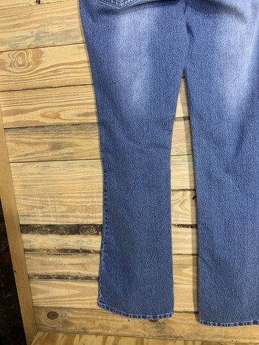 Vintage Y2K Wild Secret Jeans Sz 7 Bootcut Blue Floral Embroidered Women’s - Picture 16 of 19