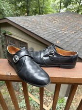 Allen Edmonds Garner Black Leather Dress Monk Strap Shoes Men's Sz 11 D
