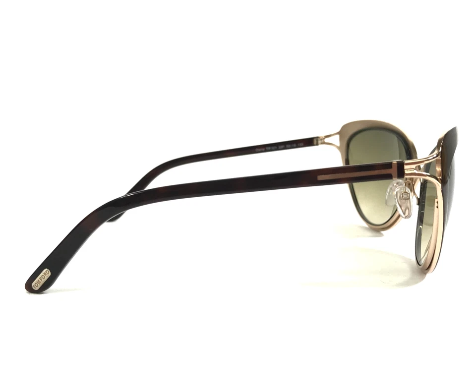 Gafas de sol Tom Ford Daria TF321 28F dorado marrón ojo de gato con lentes verdes degradadas Foto 4 de 4