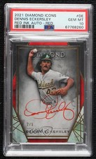 2021 Diamond Icons Ink Red 2/5 Dennis Eckersley PSA 10 GEM MT Auto HOF 1t7m