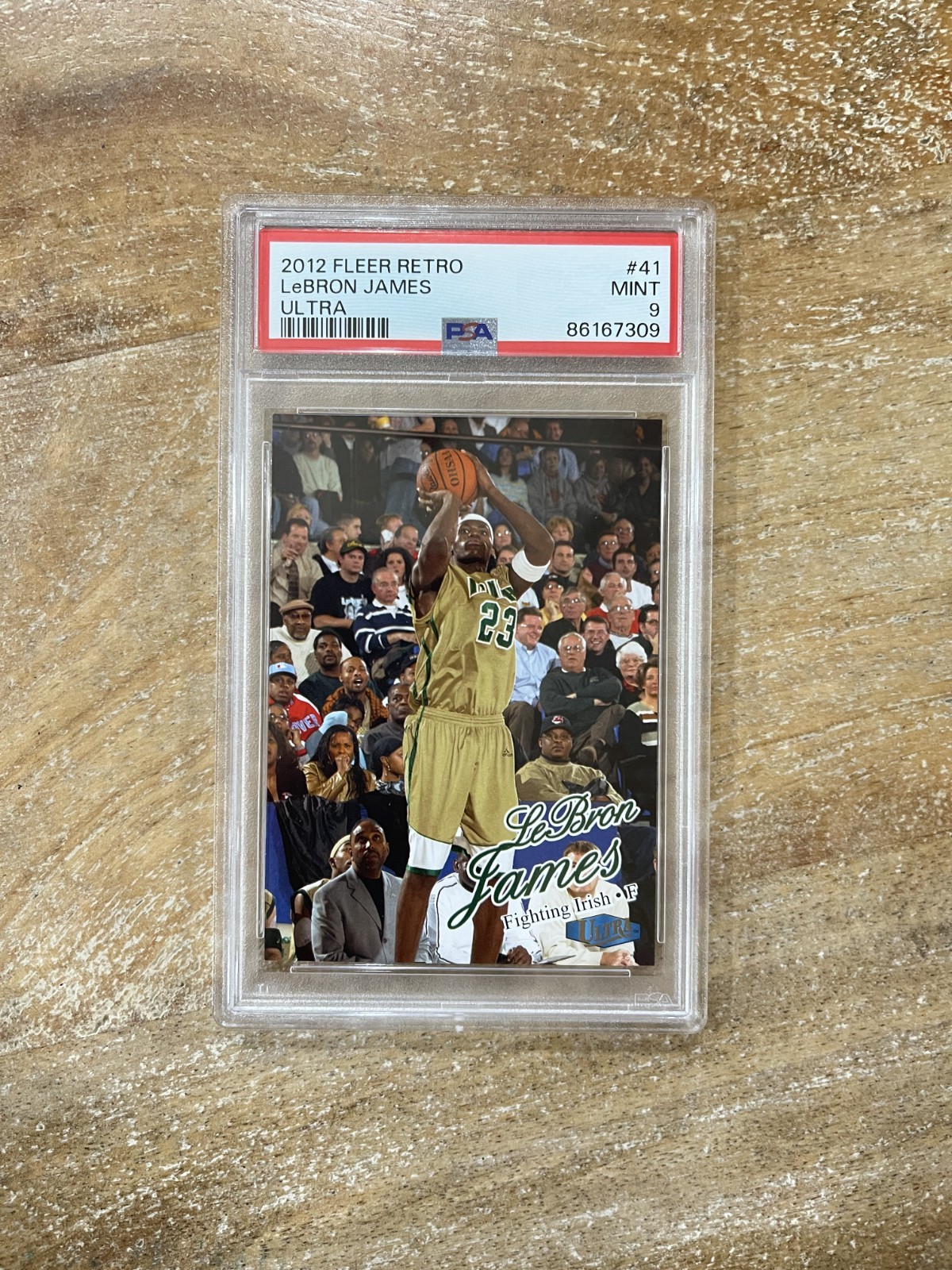 2012 Fleer Retro Ultra Lebron James PSA 9. Mint. High School Lebron! Lakers Star