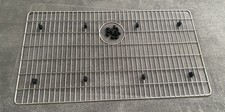 Stainless Steel Sink Grid 28 3/8  x 15 3/8  Rear Drain Kitchen Sink Protector