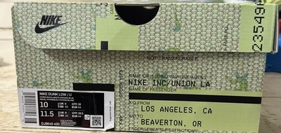 Nike UN/LA Dunks Low Blue Hyper Royal White | DJ9649-400 Men Size 10 Empty Box