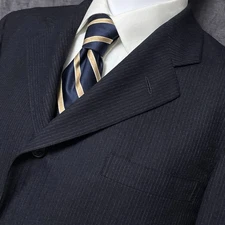 Brooks Brothers Makers Sport Coat 40R Blue Pinstripe Jacket Blazer Classic