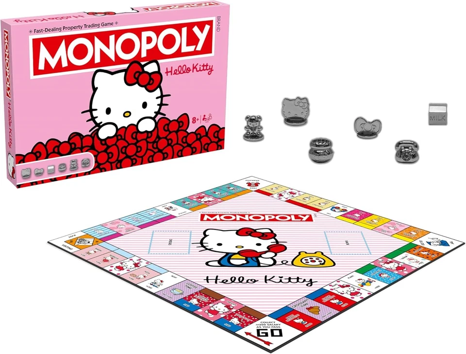 Winning Moves Juego de mesa Hello Kitty Monopoly óptimo para 2-6 jugadores y es  - Imagen 2 de 4