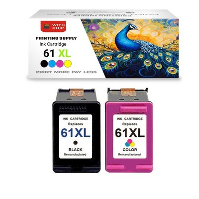 2x High-Yield BK & Color Ink For HP 61XL OfficeJet 2620 2621 4630 4632 Envy 4505
