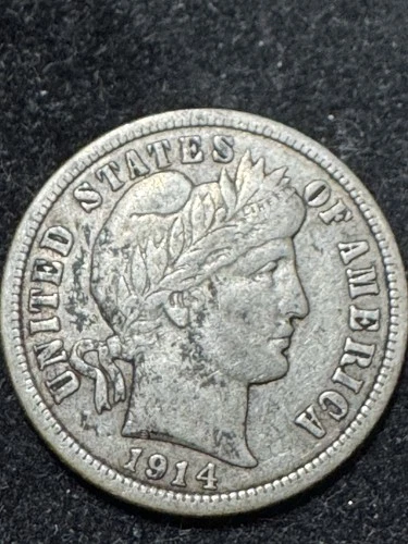 1914 Barber Dime, Better Condition, 99c Shipping