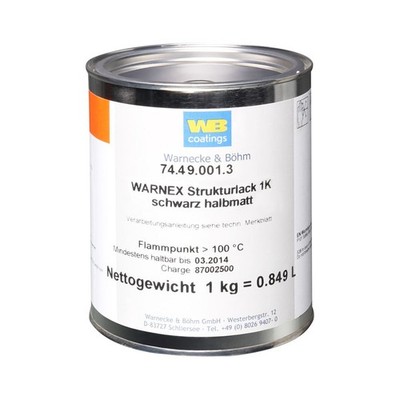 Warnex 0131 Texturfarbe schwarz 1 kg Warnex