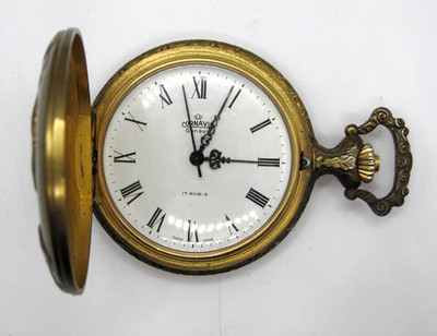 *CORNAVIN Geneve* POKET WATCH - TASCHENUHR - PFERDE - 17 Rubis - MADE IN SWISS