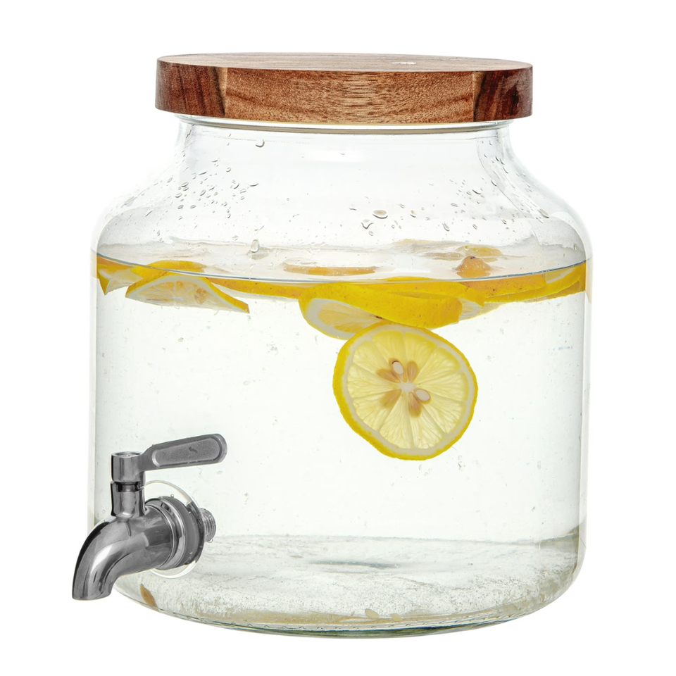 (2 Pack) Better Homes &amp; Gardens Glass 1.5 Gallon Leak-Proof Beverage ...