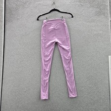 Gymshark Women Activewear Pants XS Purple Elastane Nylon Text Logo Running