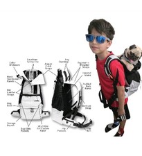Sport Sack Dog Carrier Gray BLACK Adjustable Travel Backpack