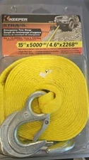 Keeper – 2” x 15’ Emergency Vehicle Towing And Recovery Strap - 5,000 lbs.