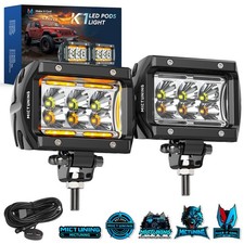 2Pcs LED Work Light Spot Beam Pods Fog Lamp Offroad Driving Lights Truck SUV ATV