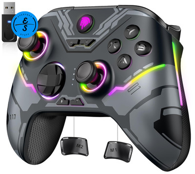 EasySMX X15 Wireless PC Controller mit Hall Triggern, schwarz, schwarz 