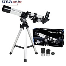 Beginner Refractor Telescope Kids  Adults Space Moon Viewing 400mm Lens New