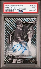 MIKE TROUT 2018 Topps High Tek Black & White Autograph Auto Signed /20 PSA 9