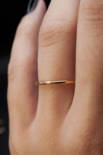 Thick Stacking Ring  14K Gold Filled  Smooth, Hammered 1.5mmDurable substant