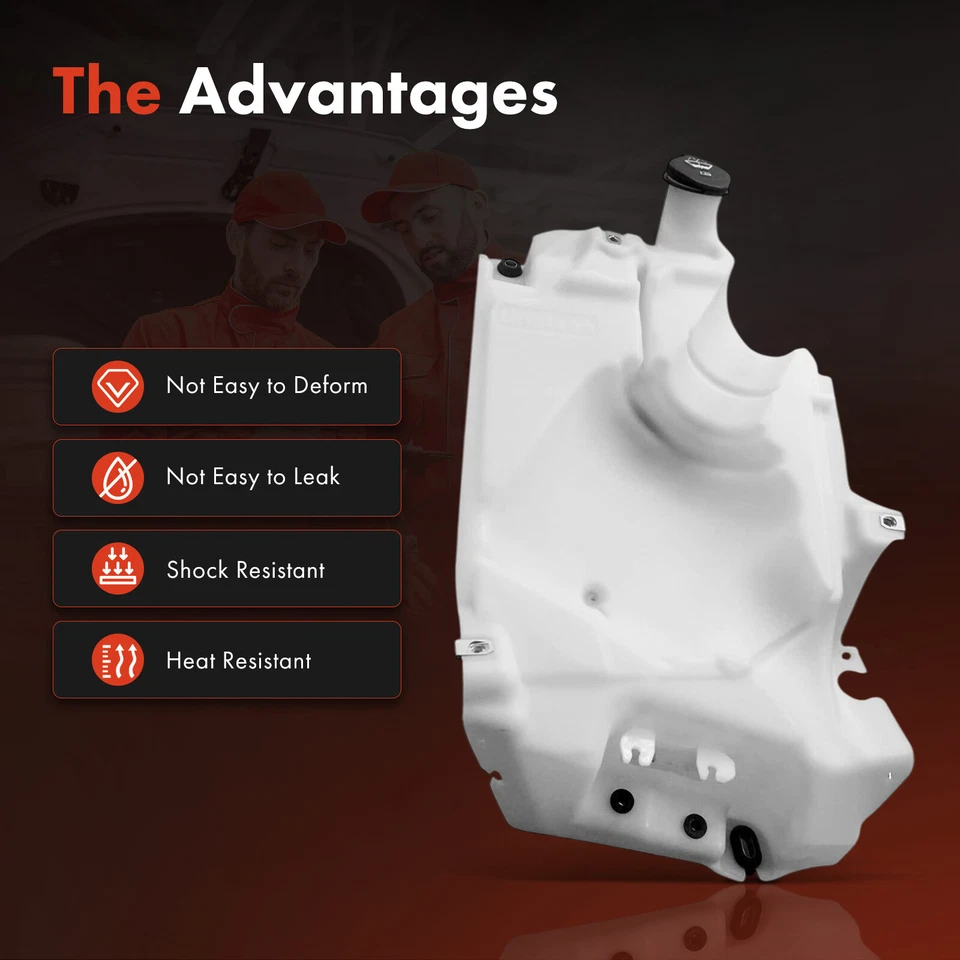 Depósito de lavadora de parabrisas con tapa y bomba para Chevy Trailblazer GMC Envoy Saab Foto 3 de 4