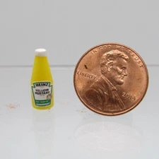 Dollhouse Miniature Replica Bottle of Heinz Mustard HR54186