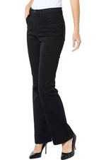 DG2 by Diane Gilman Virtual Stretch Denim Pintuck Bootcut Jean Black