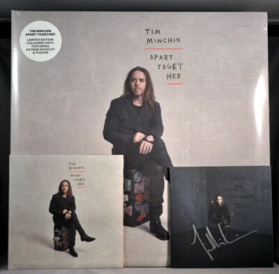 Tim MINCHIN Apart Together AUTOGRAPHED Signed 12'' Red Blob VINYL Record + CD 