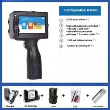 D10 Small Handheld Inkjet Printer Printing Production Date QR Code Barcode Label