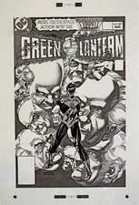 Production Art GREEN LANTERN #167 cover, GIL KANE art, 11x17