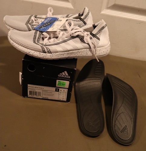 NEW Adidas Element Refine Tricot White Ortholite Women's Shoes B35529 Size 8.5