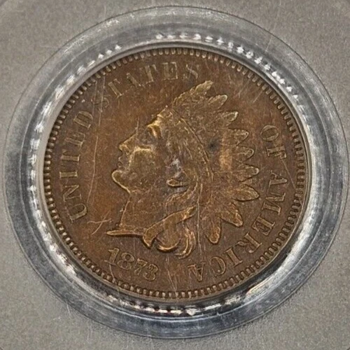 1873 (Open 3) Indian Head Cent | PCGS XF45 - Image 3 of 4