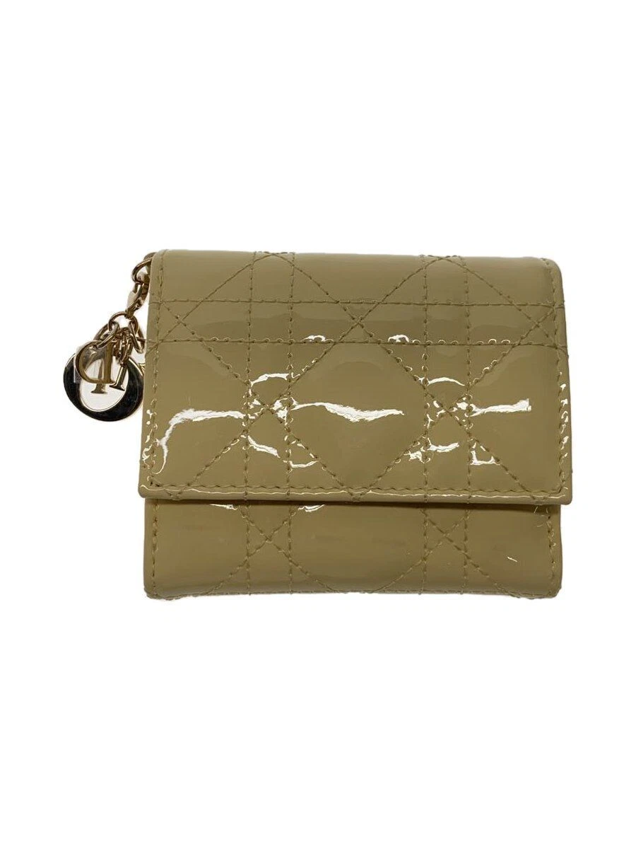 Christian Dior Portefeuille Plié Triple Émail Ivoire Femme 41 MA 0292 Occasion
