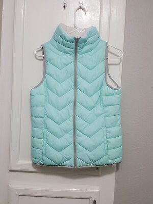 SO Authentic American Heritage Small Mint Green Sleeveless Puffer Jacket