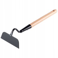 Kadax Gartenhacke Aus Metall Mit Holzstiel, Trapezform, 12 Cm, Schwarz