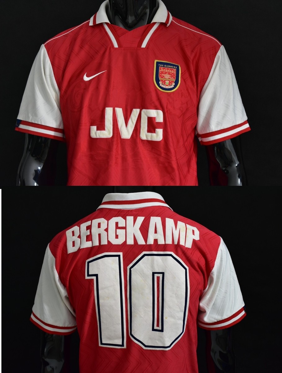 1996-97 GUNNERS NIKE Arsenal FC Home Football Shirt BERGKAMP 1996-97 GUNNERS NIKE Arsenal FC Home Football Shirt BERGKAMP