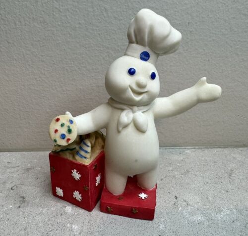 Danbury Mint 1997 Pillsbury Doughboy Calendar Figurine December Christmas - Picture 1 of 8