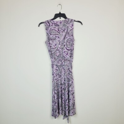Charter Club Womens S Lavender Rose Paisley Print Tie Waist Midi Dress NWT  AE80 | eBay