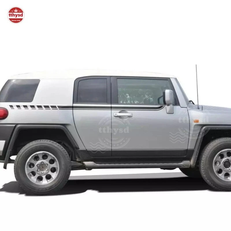 Calcomanías laterales a rayas de carreras línea de cintura gráficos para Toyota FJ Cruiser vinilo para automóvil Foto 4 de 4