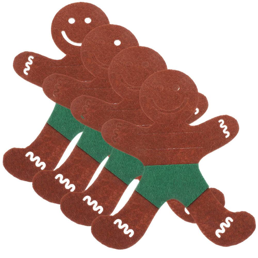 4 Pcs Christmas Cutlery Holders Silverware for Serving Utensils