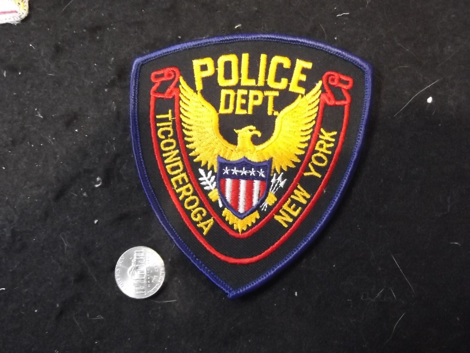 New York Village of Ticonderoga Police patch older vintage issue eBay