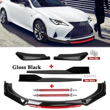 Front Bumper Lip Spoiler Splitter Rear Lip Side Skirt For LEXUS IS200T IS250