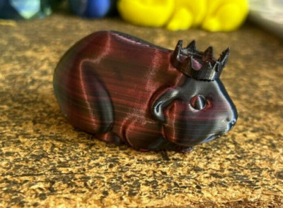 3D Guinea Pig Printed Toy Art Paint Assorted Color Crown Princess King Queen Pri