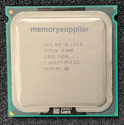SLBBQ Intel L5430 2.66GHz 1333MHz FSB 12MB L2 Cache Socket LGA771 Processor