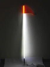 5 feet ATV UTV Led light bulb whip with flag Quick Release- White