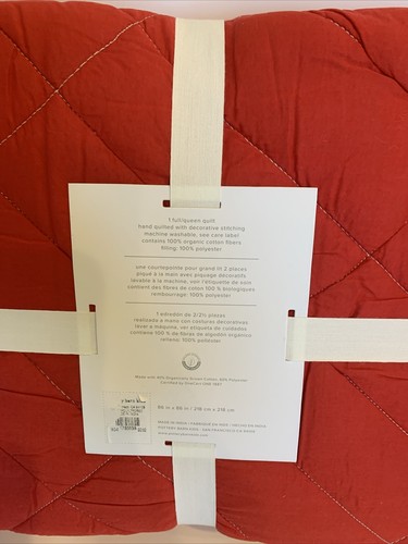 Pottery Barn Kids Red Sutter Quilt Full Queen - Picture 3 of 4