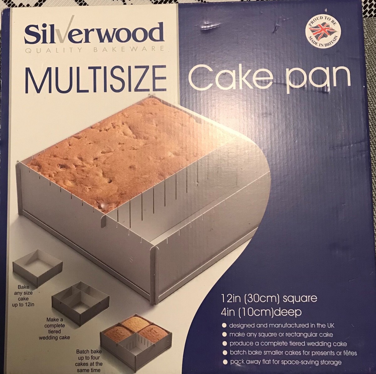 Square Cake Multisize Cake Pan NewSilverwood 12