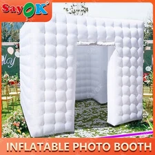 Inflatable Photo Booth Enclosure 1 Doors W/Led Light Blower for Advertising Bars
