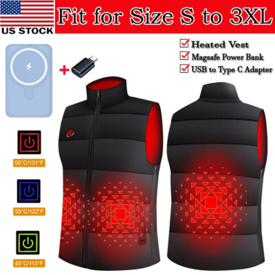 Graphene Heated Vest Water Resistant with Battery Pack Electric Heating Jacket
